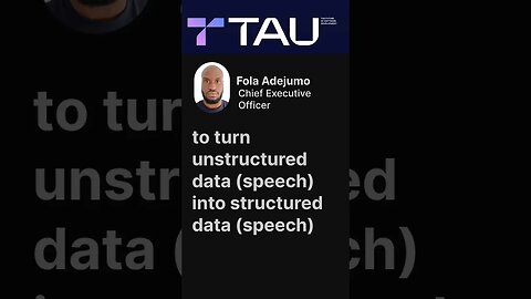 4 - Unstructured to Structured Speech | The TAU Language 💎 #tau #taunet #TauLanguage