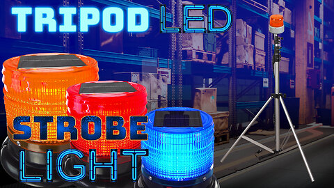 Industrial LED Strobe Light on Adjustable Tripod - Extends 3 - 10 Feet High