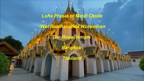 Loha Prasat or Metal Castle Wat Ratchanatdaram Worawihan Royal Temple Bangkok Thailand
