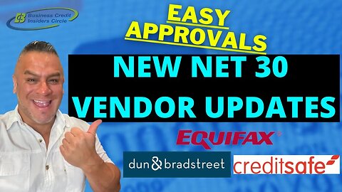 New Net 30 Vendor Updates | Easy Approval | No PG | Build Business Credit 2022