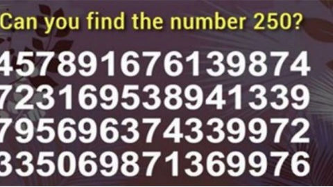 How Fast Can You Find The Number 250? The Record Is Under 2 Seconds. Did You Beat It?