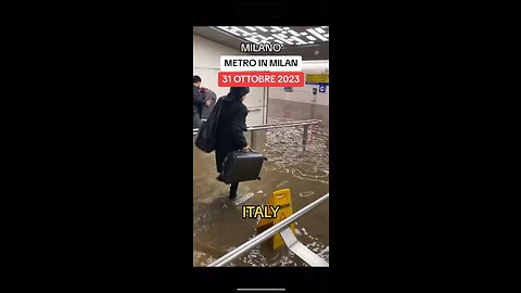 speechless, heavy rain in Milano. disaster.