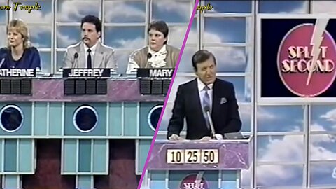 Monte Hall | Split Second (12-25-1986) Catherine vs Jeffrey vs Mary | Full Episode | Game Shows