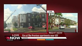 3-alarm fire burning at apartments near USF