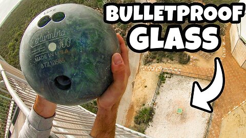BOWLING BALL Vs. BULLETPROOF GLASS from 45m! (150 ft)