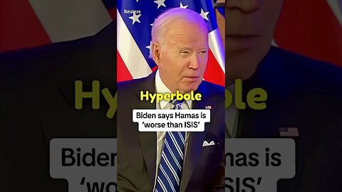 Biden says Hamas is'worse than ISIS'