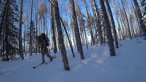 21 Days in the Forest. Forest hut. Winter Hike - Series 1