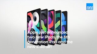 Apple just announced two new iPads, the 8th generation iPad and the new iPad Air!