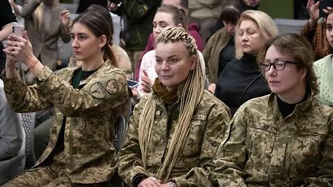 Ukrainians present military uniforms for pregnant women