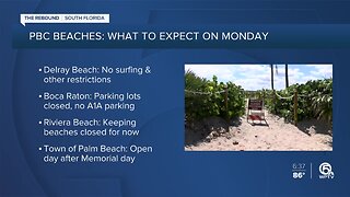 Palm Beach County beaches: What to expect on Monday