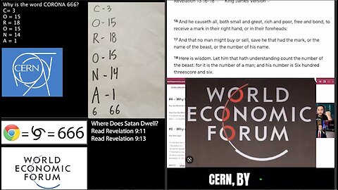 666 | Why Is 666 Mark of the Beast Symbolism Now On Display for All to See? CERN Logo = 666, WEF Logo = 666, Google Logo = 666, Corona = 666, Microsoft Patent WO-2020-060606 + The Inventor of the RFID Chip