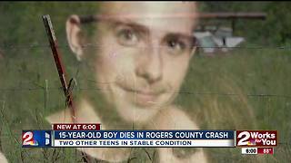 Boy dies in Rogers County crash