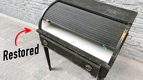 1900s Antique Rolltop Desk Restoration (ASMR)