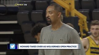 Juwan Howard talks after Michigan's first practice