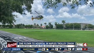 Trolley crash sends woman to the hospital in Naples