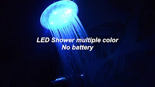 LED Shower multiple color light no battery needed