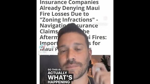 Insurance companies on Maui not paying; Loopholes pre-arranged