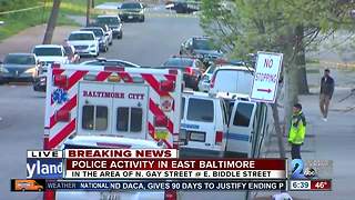 Police activity in East Baltimore