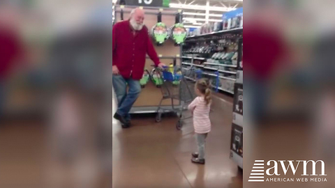 Toddler Thinks Stranger Shopping Is Santa. His Immediate Reaction Will Warm Your Heart