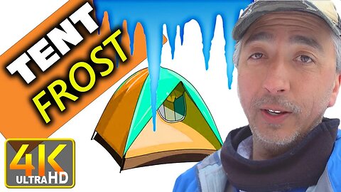 Removing Tent Frost Winter Camping (4k UHD)