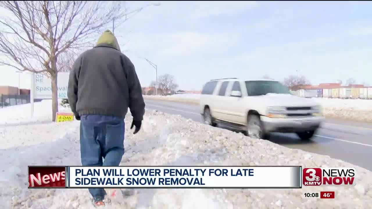 Plan will lower penalty for late sidewalk snow removal