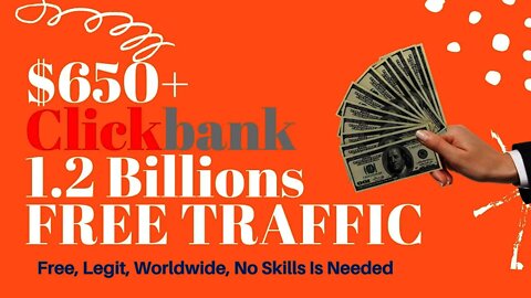 Surprising Method To Earn $650+, Clickbank Free Traffic, Affiliate Marketing, Clickbank Tutorial