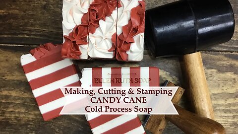 Making CANDY CANE - Aloe Vera CP Soap Layered w/ Piping Frosting | Ellen Ruth Soap