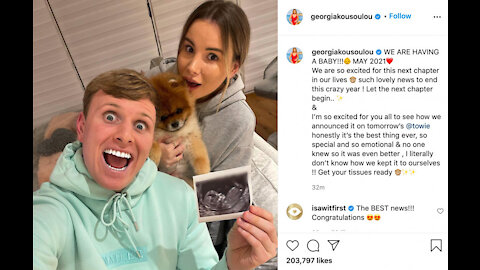 TOWIE stars Georgia Kousoulou and Tommy Mallet are expecting their first child!