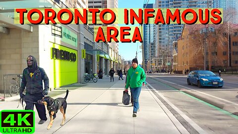 【4K】Most dangerous area Downtown Toronto Canada 🇨🇦