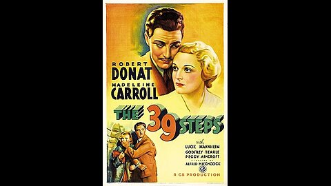 The 39 Steps 1935 Alfred Hitchcock Robert Donat, Madeleine Carroll Colorized Movie
