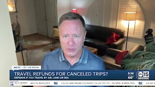 How to get a refund for a canceled trip depends on your itinerary
