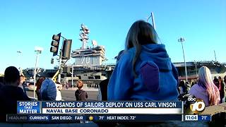 Sailors deploy on USS Carl Vinson