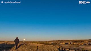 Impressionnantes images d'une éclipse lunaire au Canada