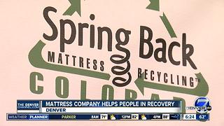 Mattress recycling company helps former addicts