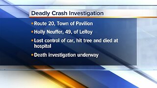 Police investigating deadly crash in Town of Pavilion