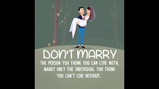 Don't marry the person you think you can live with [GMG Originals]