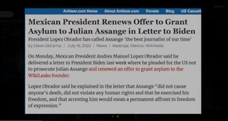 Mexico's President: Assange is "the best journalist of our time."
