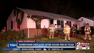 Homeowner displaced after house fire in Tulsa