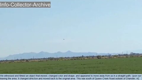 Amazing Daytime UFO Sighting Filmed Over Chandler, Arizona #2020