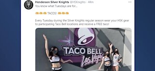 TACO TUESDAY: Taco Bell to give free tacos for wearing Henderson Silver Knights gear