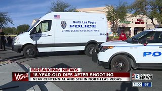 Teen dies after Tuesday shooting in North Las Vegas