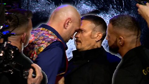 'You’re getting SMASHED TO PIECES!' | Tyson Fury unleashes TIRADE at Usyk | Feisty head-to-head