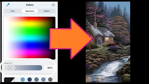 How To DRAW a Landscape Like Thomas Kinkade...on Your iPhone!