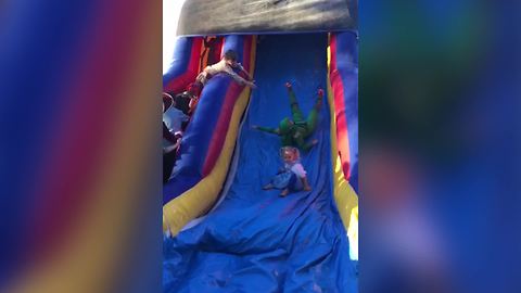 Hilarious Bouncy Slide Traffic Jam