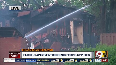 Fairfield apartment residents displaced after fire