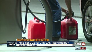 Local fire department gives tips on how to store gas properly