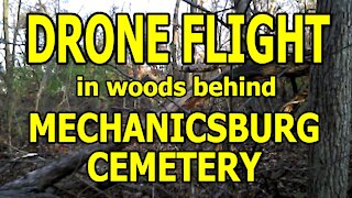 Drone Flight In Woods Behind Mechanicsburg Cemetery