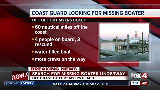 Coast Guard searching for missing boater off Lee County