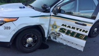 Martin County deputies injured when cruiser rammed