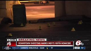 Man shot, killed in downtown Indy in city's 100th homicide of 2017